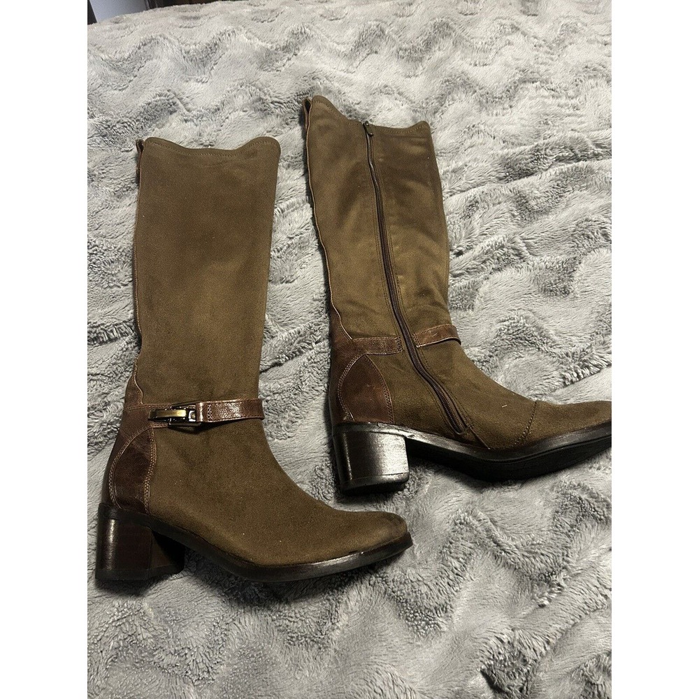 Bussola Boots 37 Tall Brown Soft Fabric Riding Boots Women’s Size 7‎